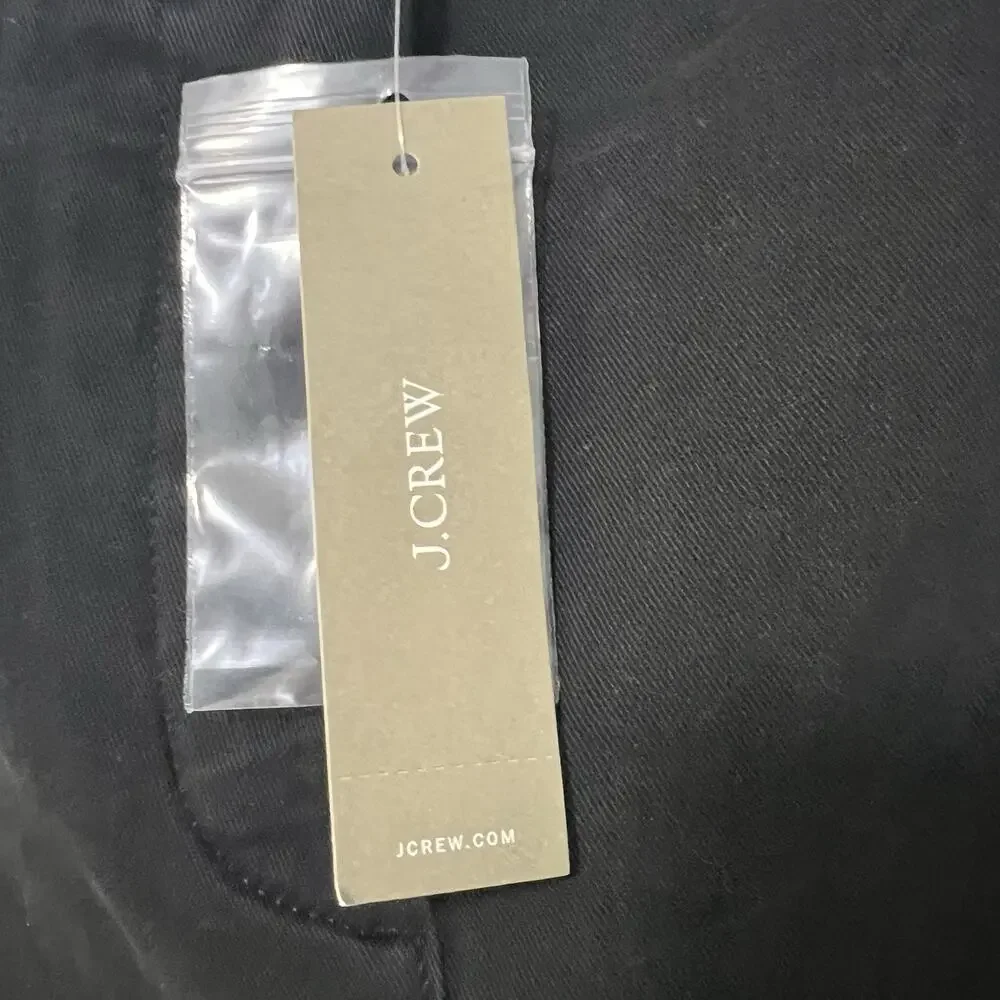 NWT J Crew Heritage 7” Shorts Cotton Chino Woman Size 8 Black Stretch Preppy